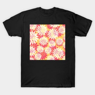 Strawberry Lemon Petals - Yellow, Pink, and White - Digitally Illustrated Abstract Flower Pattern for Home Decor, Clothing Fabric, Curtains, Bedding, Pillows, Upholstery, Phone Cases and Stationary T-Shirt